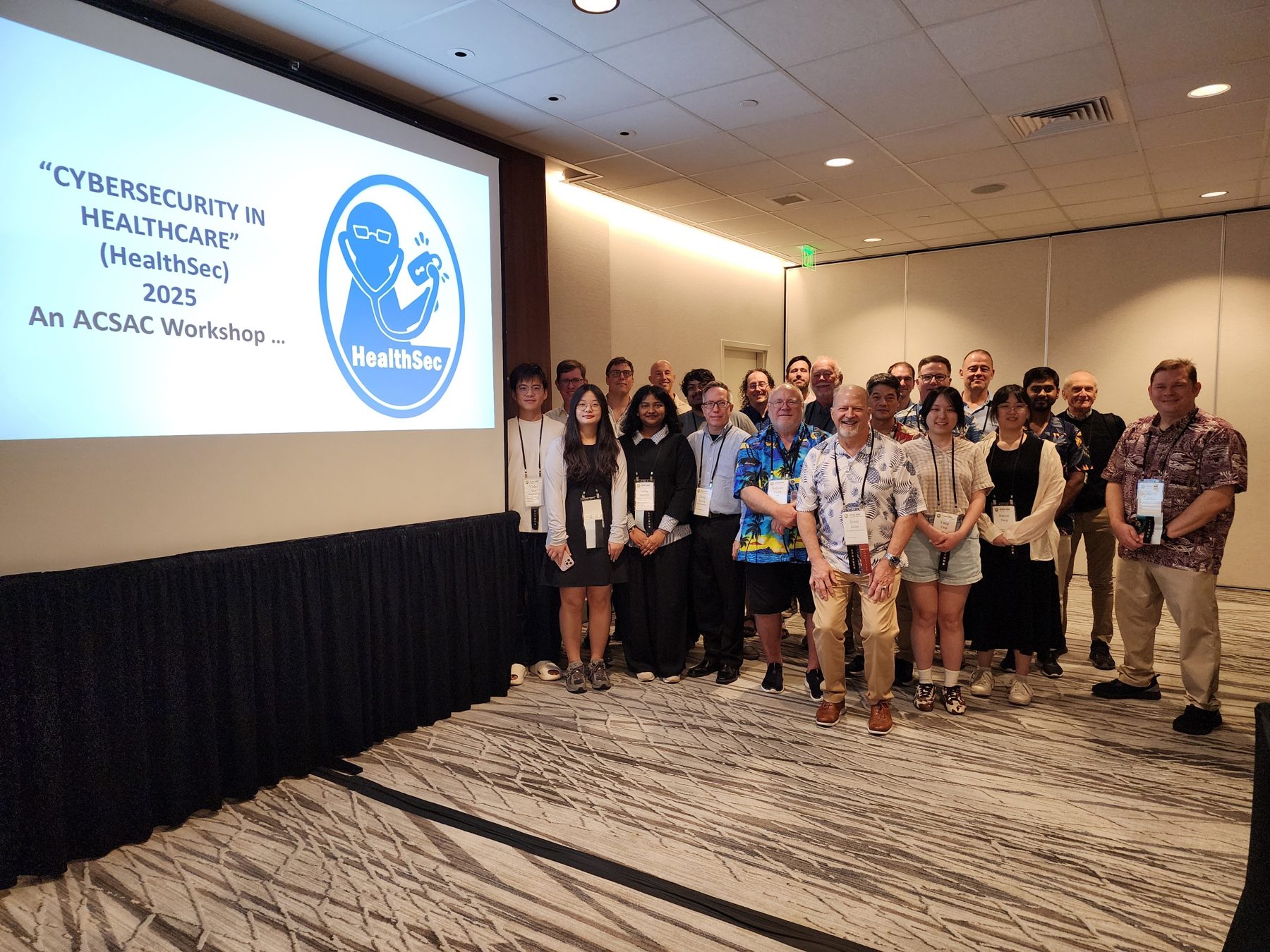 Group photo of HealthSec 2025 workshop attendees